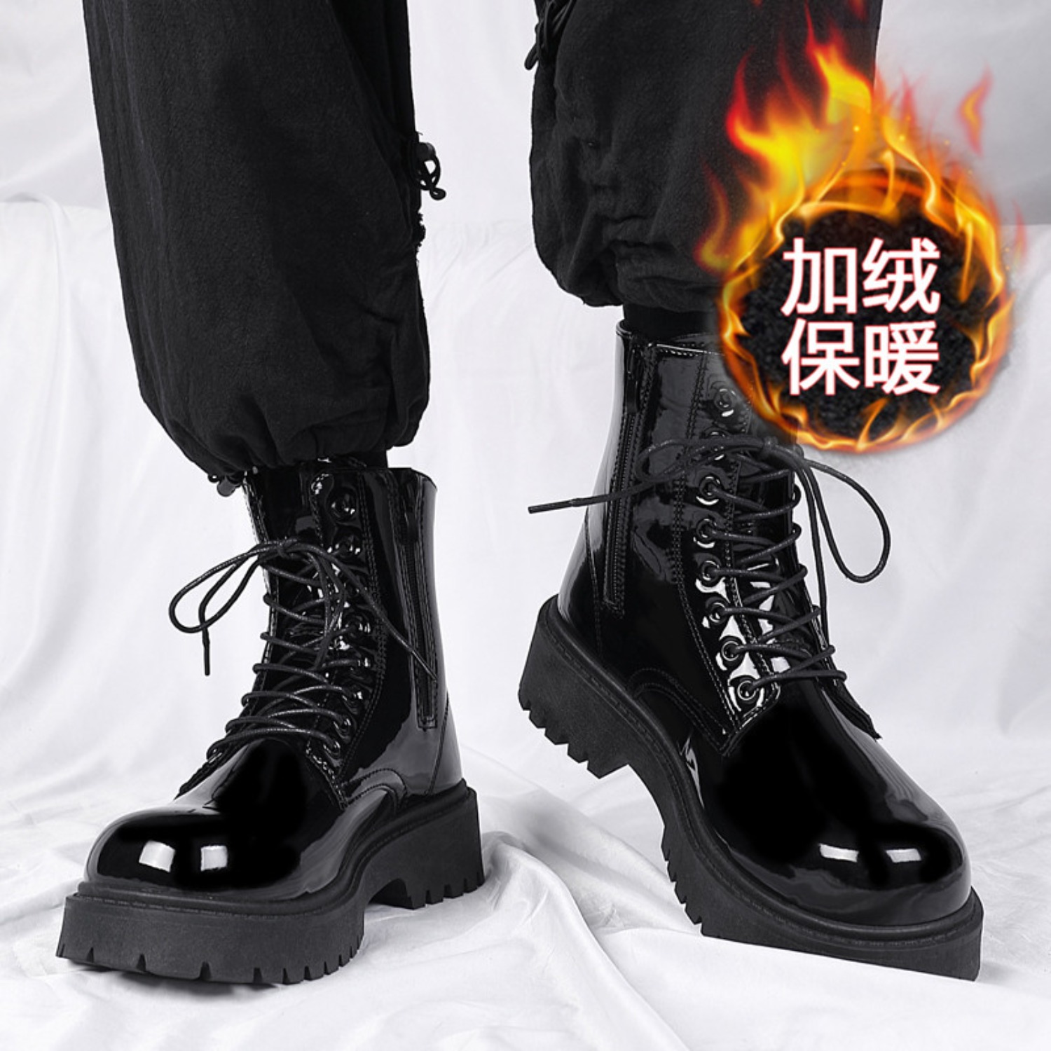 Men Shoes 2026 - Erkekler için sıcak pelüş yüksek bilekli