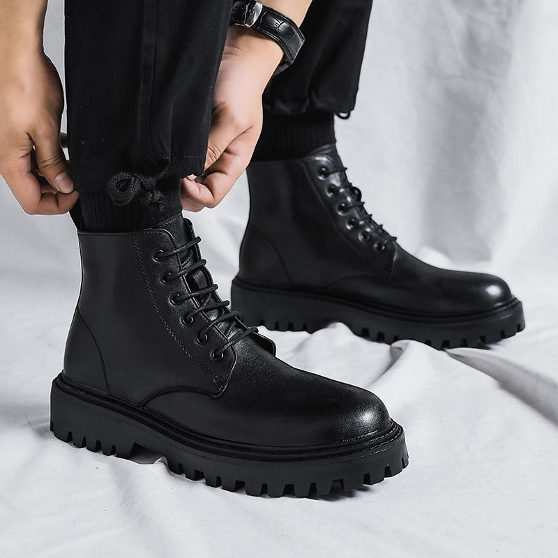 Erkek Yüksek Bilekli Deri Botl - Men'S Shoes To Increase Height incelemesi ve fiyatı