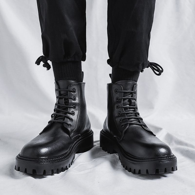 Erkek Yüksek Bilekli Deri Botl - Men'S Shoes To Increase Height incelemesi ve fiyatı