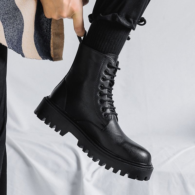 Erkek Yüksek Bilekli Deri Botl - Men'S Shoes To Increase Height incelemesi ve fiyatı