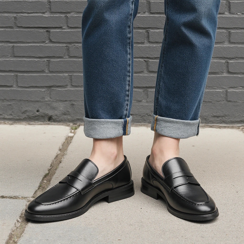 Erkek Siyah Penny Loafer'lar K - Men'S Shoes Qn incelemesi ve fiyatı