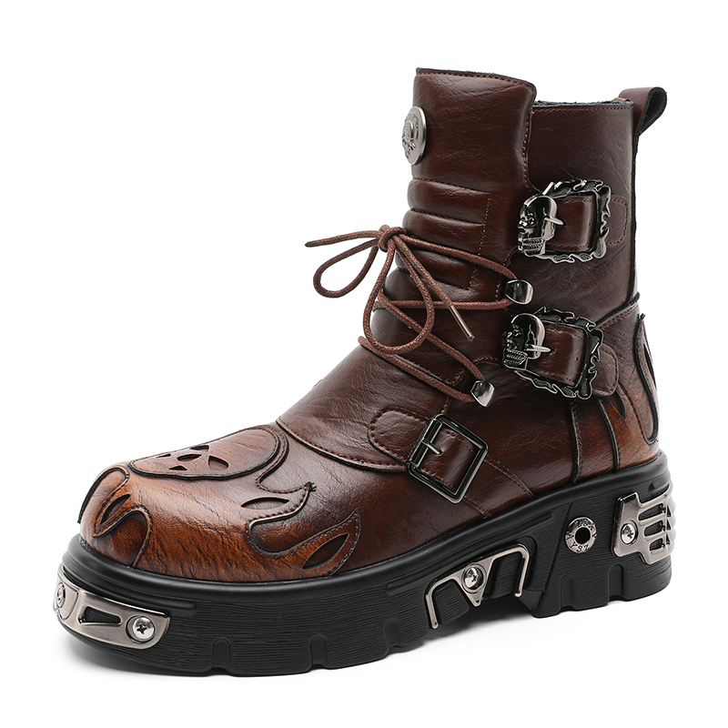 Punk Tarzı Retro Havalı Kafata - Men'S Shoes To Increase Height incelemesi ve fiyatı