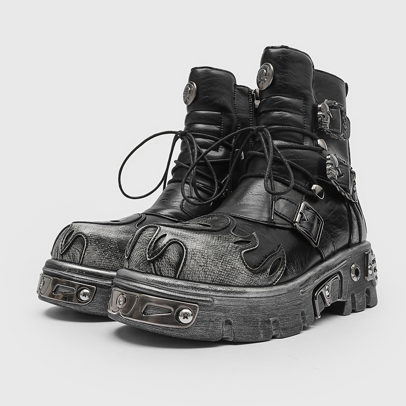 Punk Tarzı Retro Havalı Kafata - Men'S Shoes To Increase Height incelemesi ve fiyatı