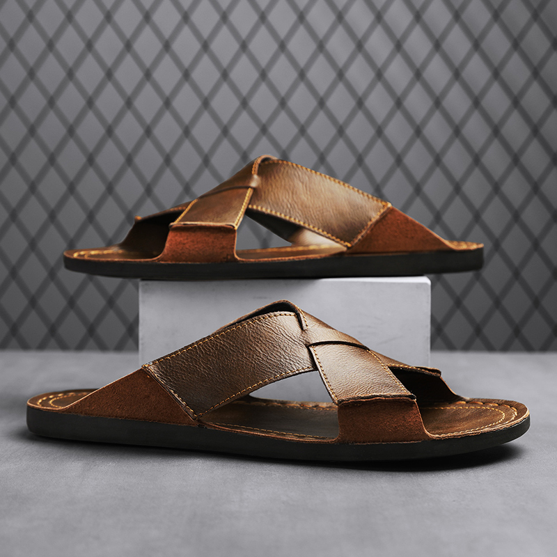 Moda Hakiki Deri Erkek Terlik  - Men'S Shoes Qn incelemesi ve fiyatı