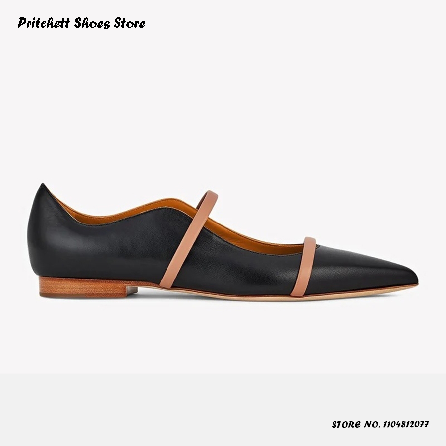 Kadın Çift Bantlı Deri Bale Ba - Shoes Heels Men incelemesi ve fiyatı