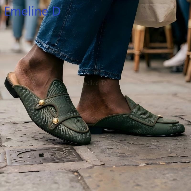Dokuma Kumaş Sırtı Açık Loafer - Shoes Heels Men incelemesi ve fiyatı