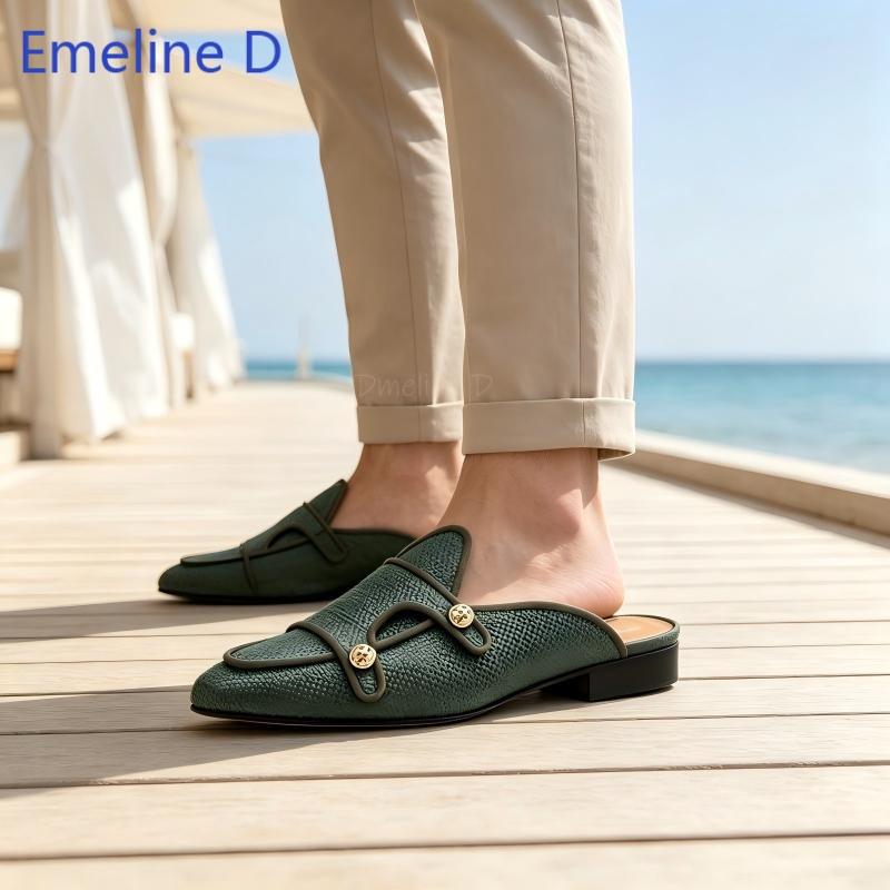 Dokuma Kumaş Sırtı Açık Loafer - Shoes Heels Men incelemesi ve fiyatı